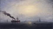 James Hamilton Foggy Morning on the Thames Germany oil painting artist